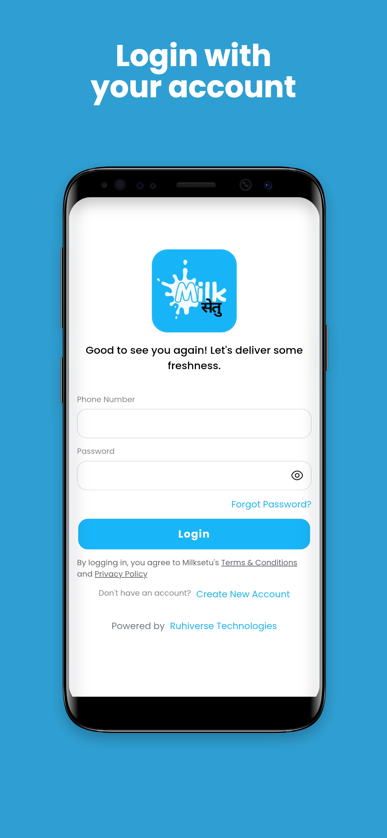 Login with your account